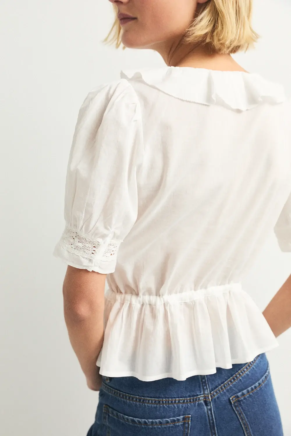 shirt white cotton Marguerite | eseOese