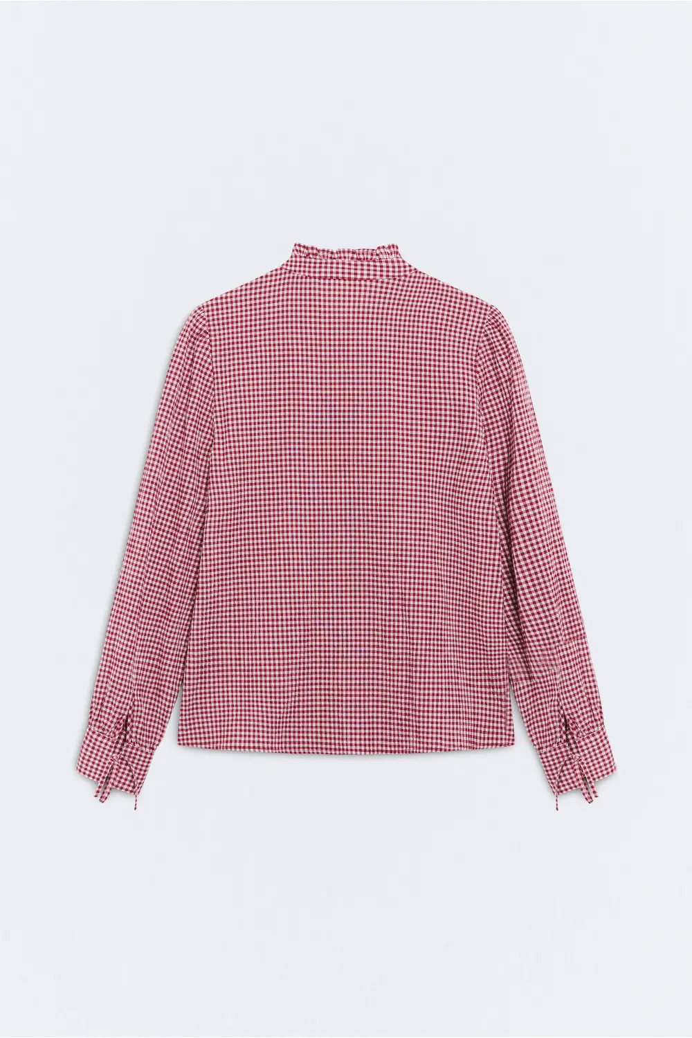 Chemise Voile Rouge Et Noir Avec Perlage Et Broderie Argentée - Manches à Volants - Taille 42/44 - Occasion Comme Neuf