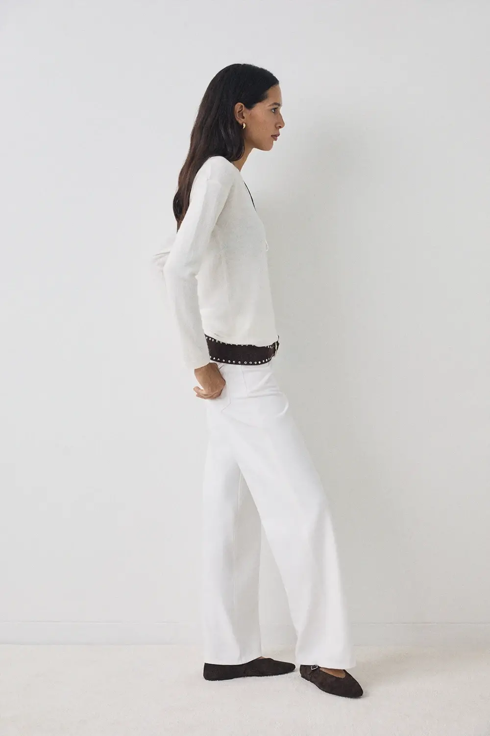 Pull basique pour femmes en Beige