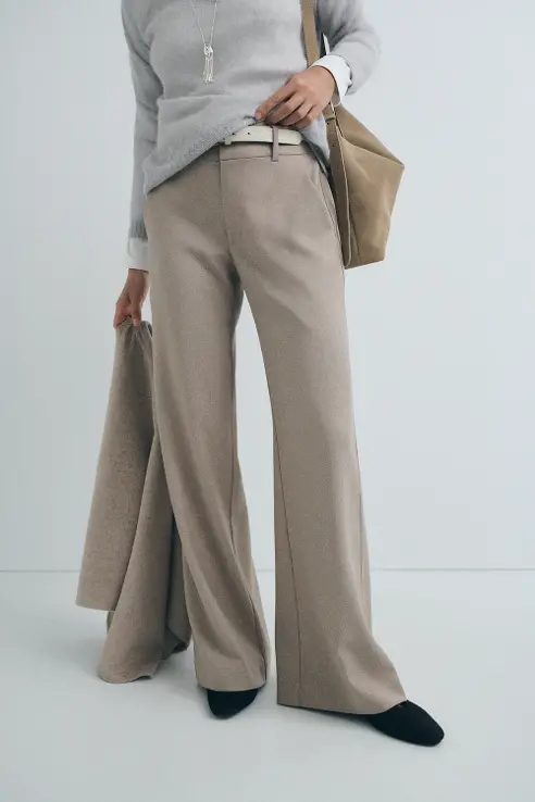 Pantalon Palazzo Habillé S.LEVINE - Couleur Taupe Iridescent - Taille S - Neuf Avec étiquettes