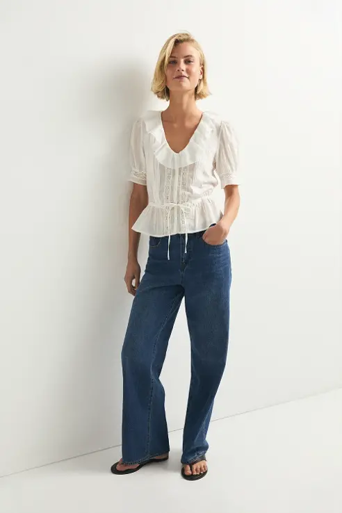 shirt white cotton Marguerite | eseOese