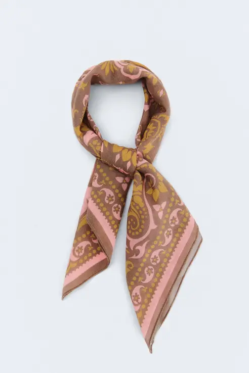 Pañuelo Algodón Estampado - Violeta