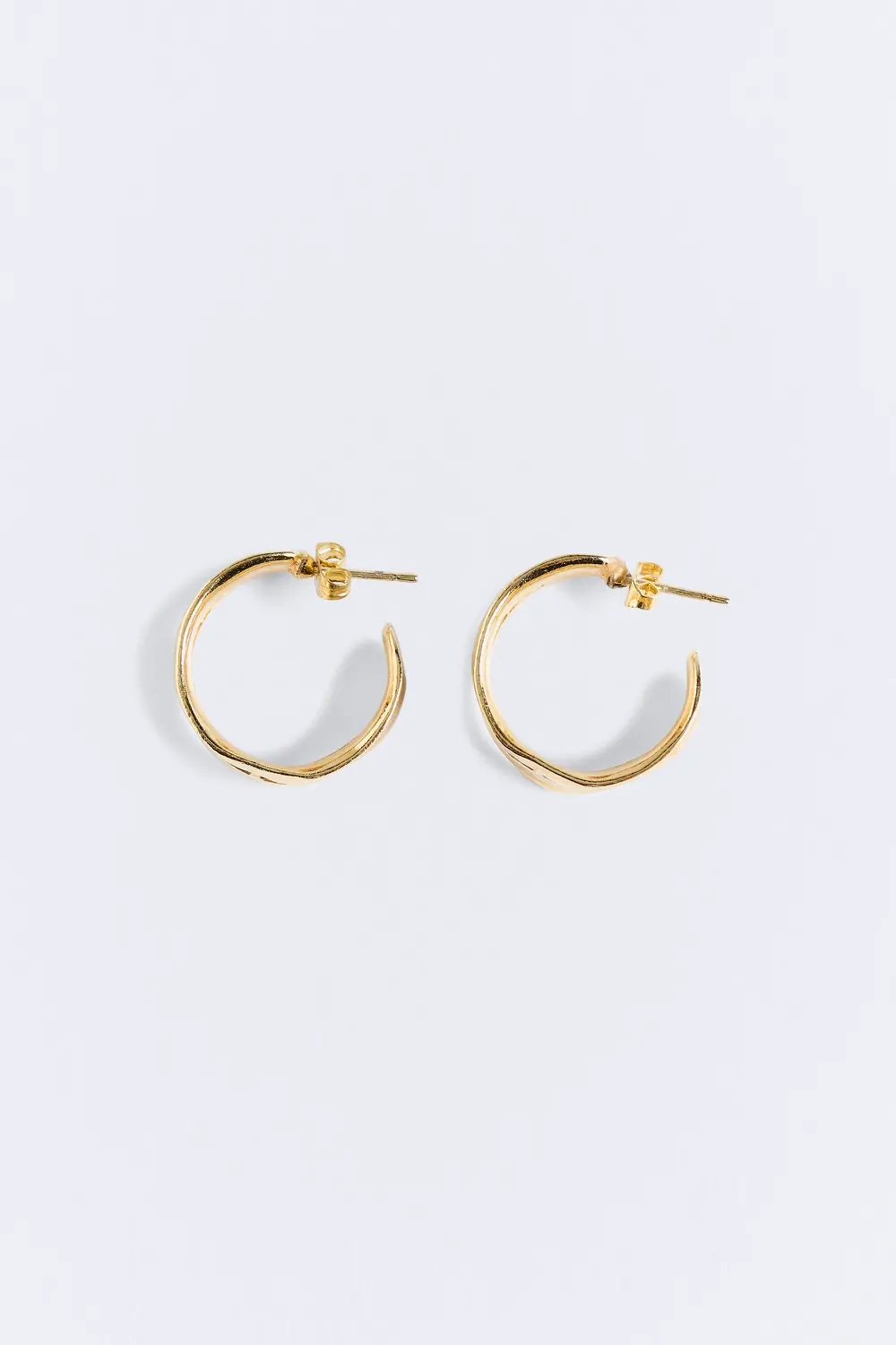 Boucles D'oreilles Anneaux Dorées – Occasion – Style Vintage – Sans Marque